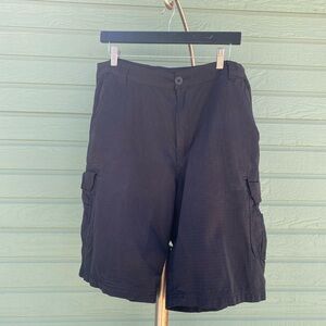 Matix Black Cargo Shorts with Sturdy Fabric